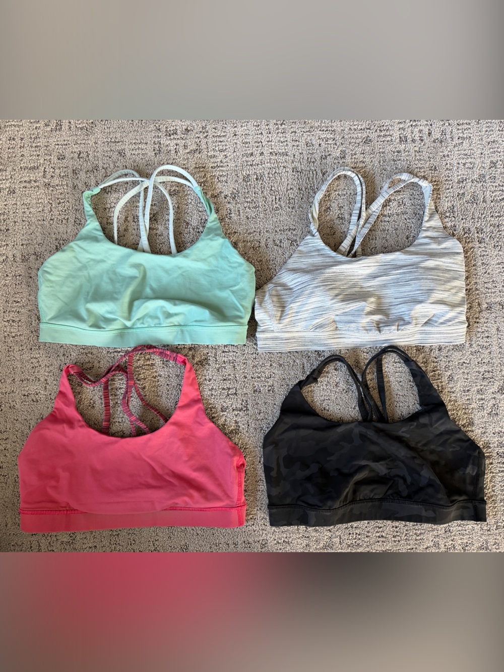 Lululemon size 10 energy sports bras set of 4